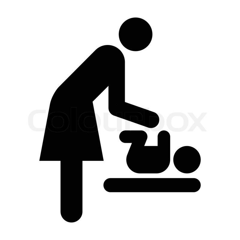 Baby care room symbol, mother room | Stock vector | Colourbox
