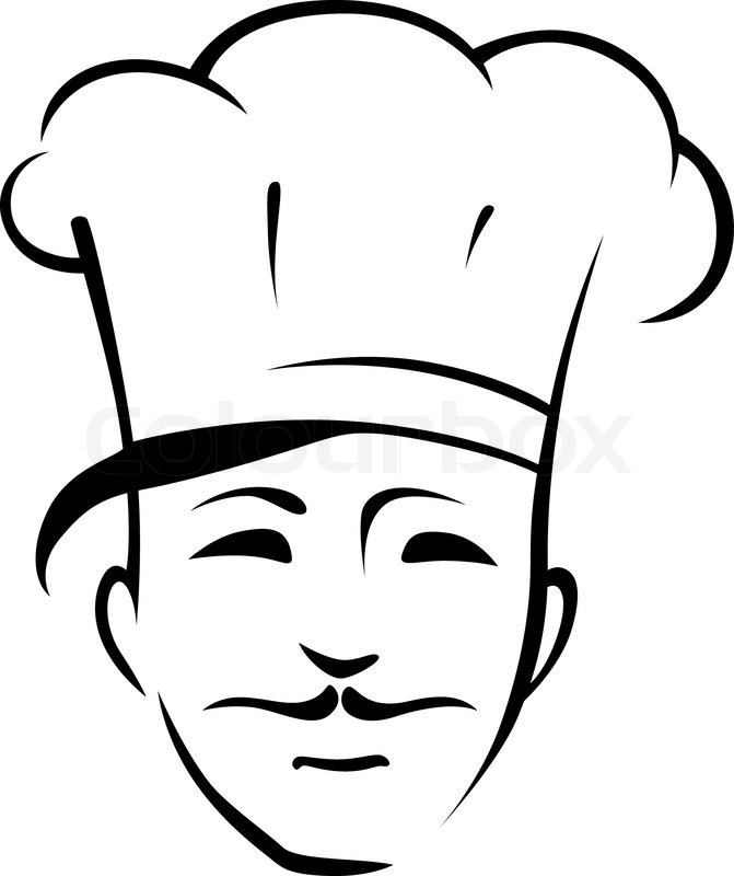 Picture Of Cartoon Chef Outline - Coloring Page Outline Vector Photo Free Trial Bigstock