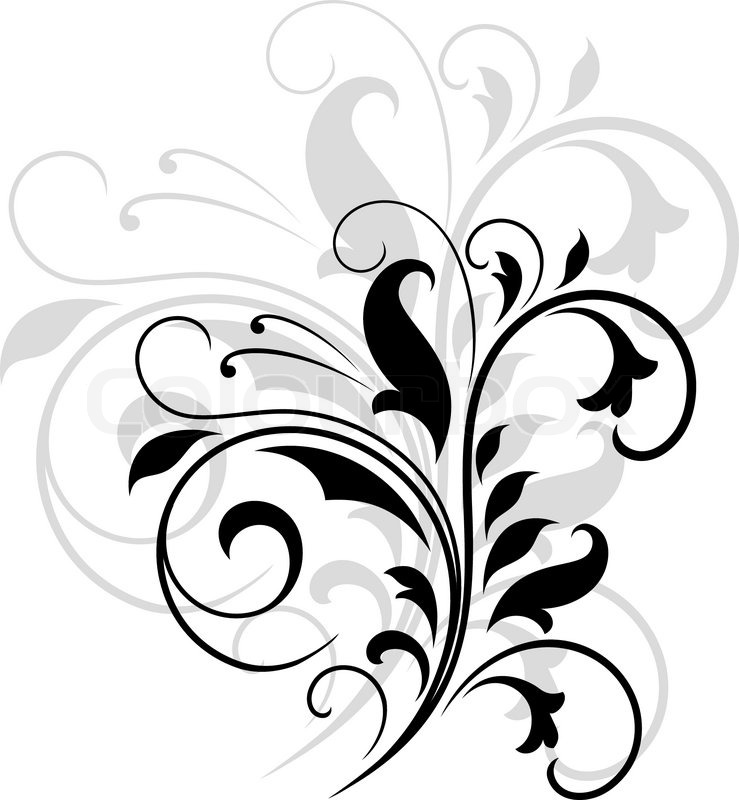 simple floral swirl patterns