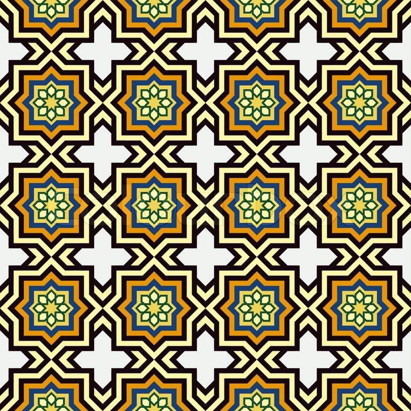 islamic geometric patterns on fabric