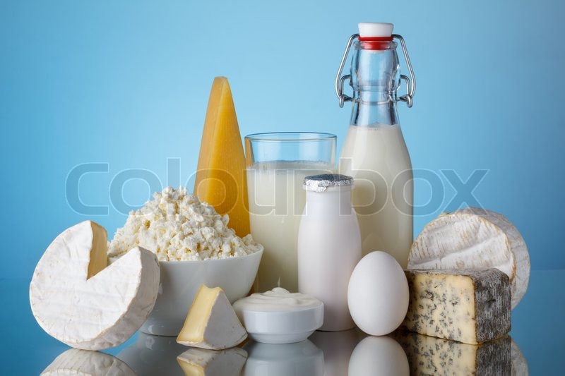 Dairy Products Milk Cheese Egg Stock Image Colourbox