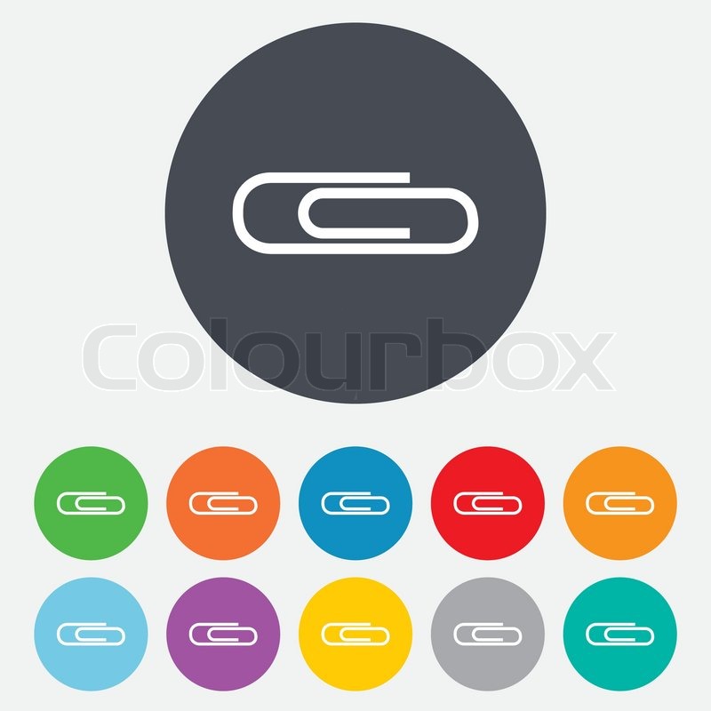 Paper clip sign icon. Clip symbol. Stock vector Colourbox