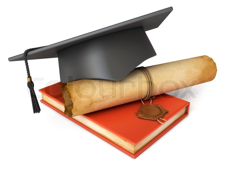Graduation Cover Red Red Graduation Cap And Diploma
