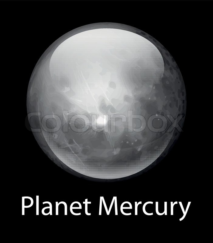 Illustration of the planet Mercury | Stock vector | Colourbox