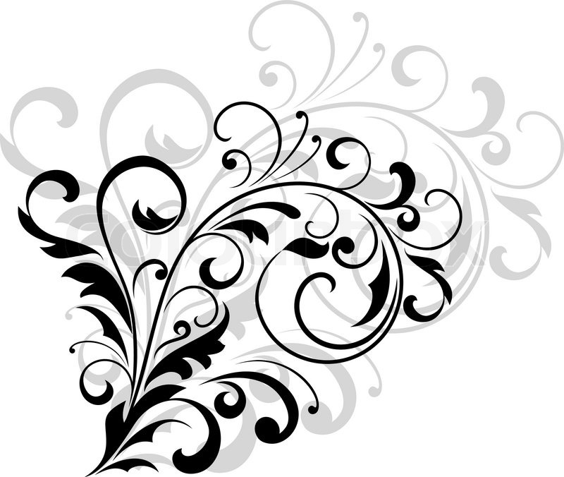 flower swirls design