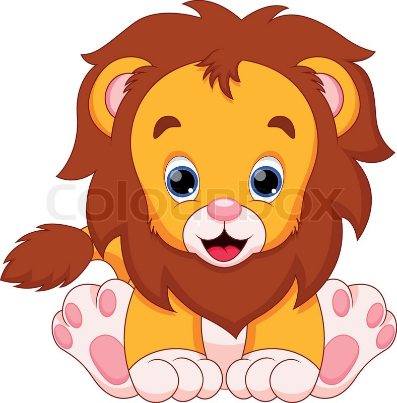 Lion Babies Are Cute And Adorable Stock Vector Colourbox