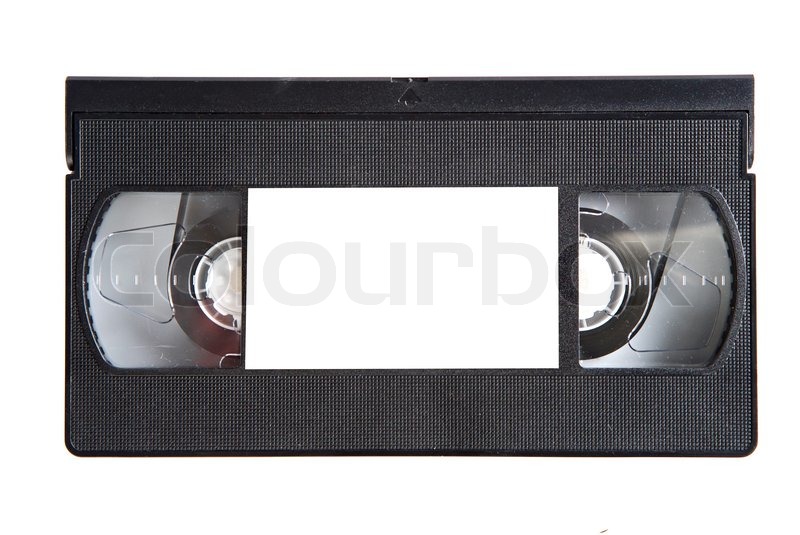 Black videotape on a over white ... | Stock image | Colourbox