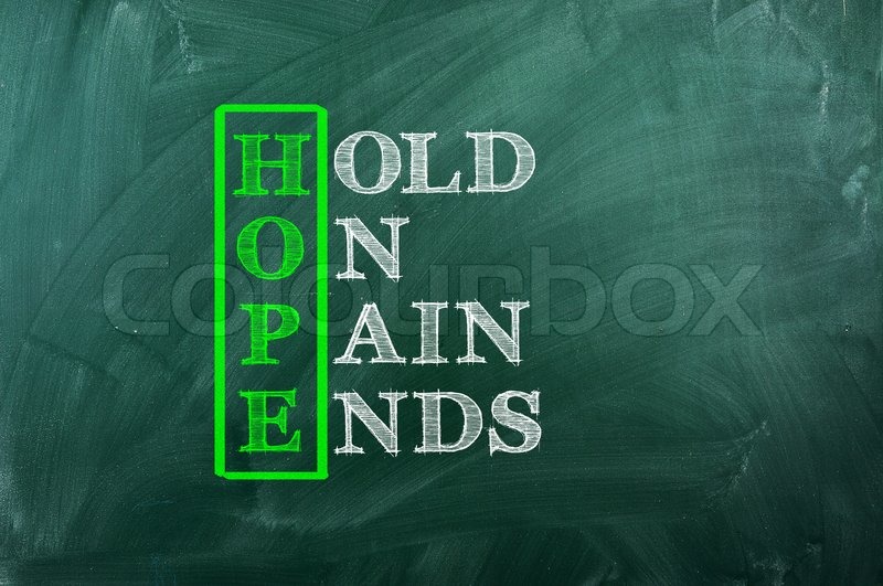 Acronym of Hope written on green Stock image Colourbox