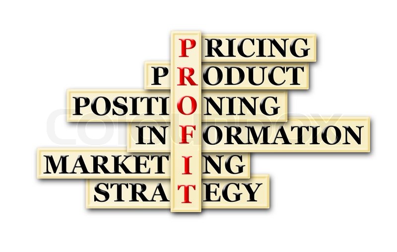 Profit and other related words in Stock image