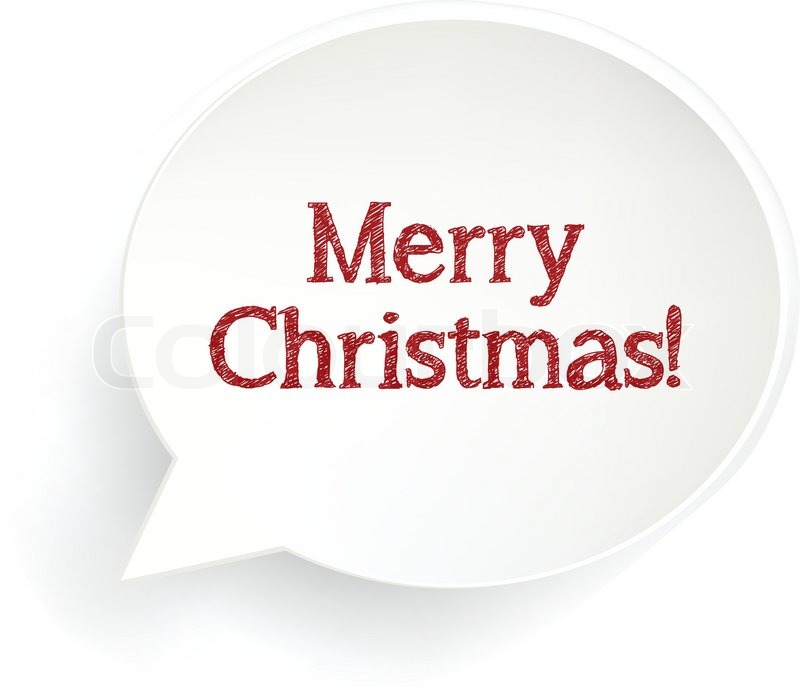 Merry Christmas speech bubble. Stock vector Colourbox