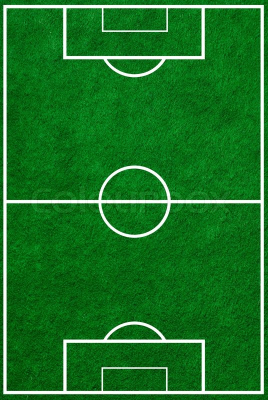 Football field top view with proper markings | Stock Photo | Colourbox