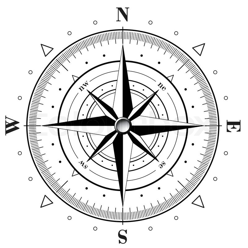 Black Compass Rose Isolated On White Stock Vector Colourbox Black Compass Rose Isolated On White Stock Vector Colourbox