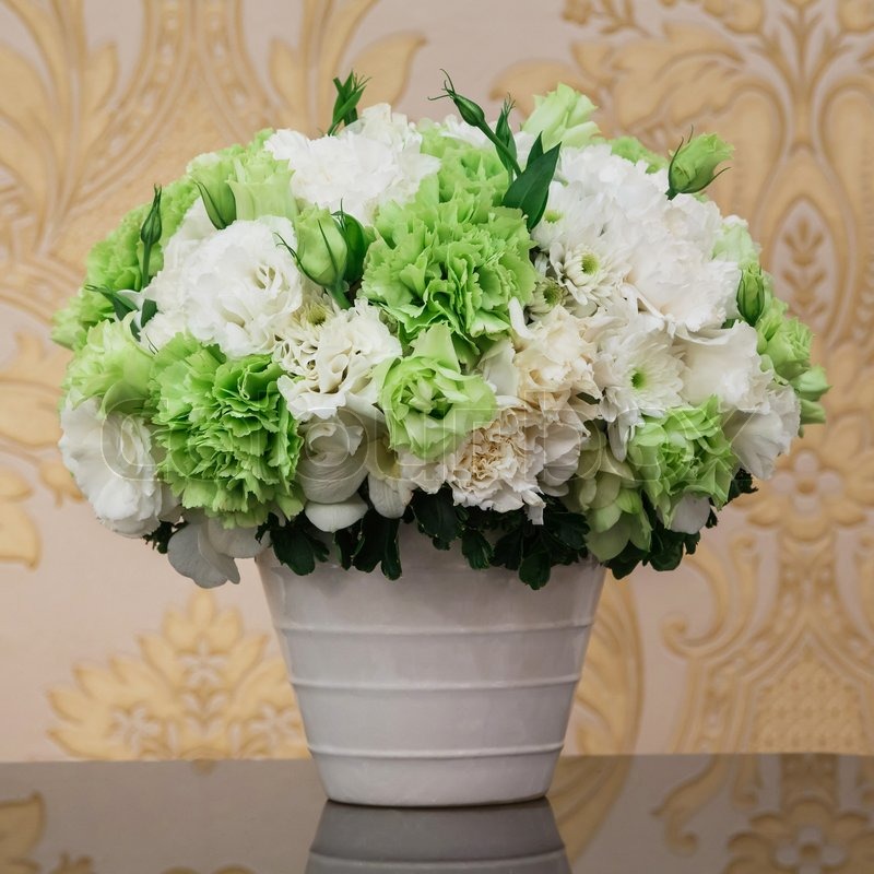Close up colorful carnation bouquet in ... | Stock image | Colourbox