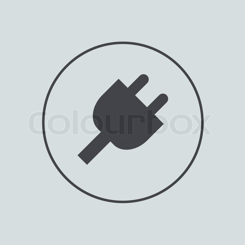 Vector circle icon on gray background. | Stock vector | Colourbox