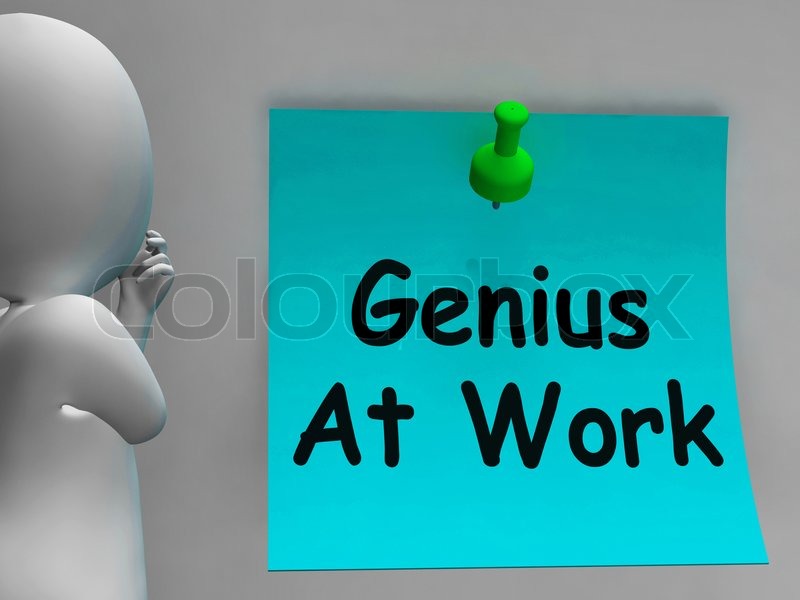Genius At Work Meaning Do Not Disturb Stock Image Colourbox