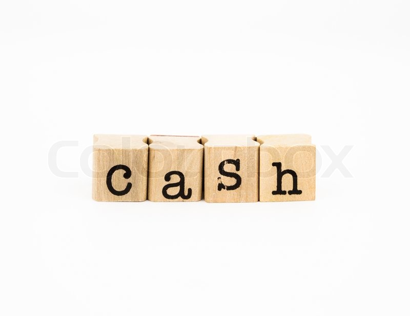 closeup-cash-wording-isolate-on-white-stock-image-colourbox