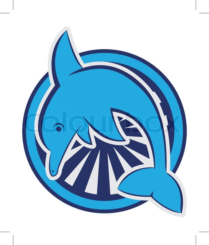 Delphin-symbol | Stock-Vektor | Colourbox