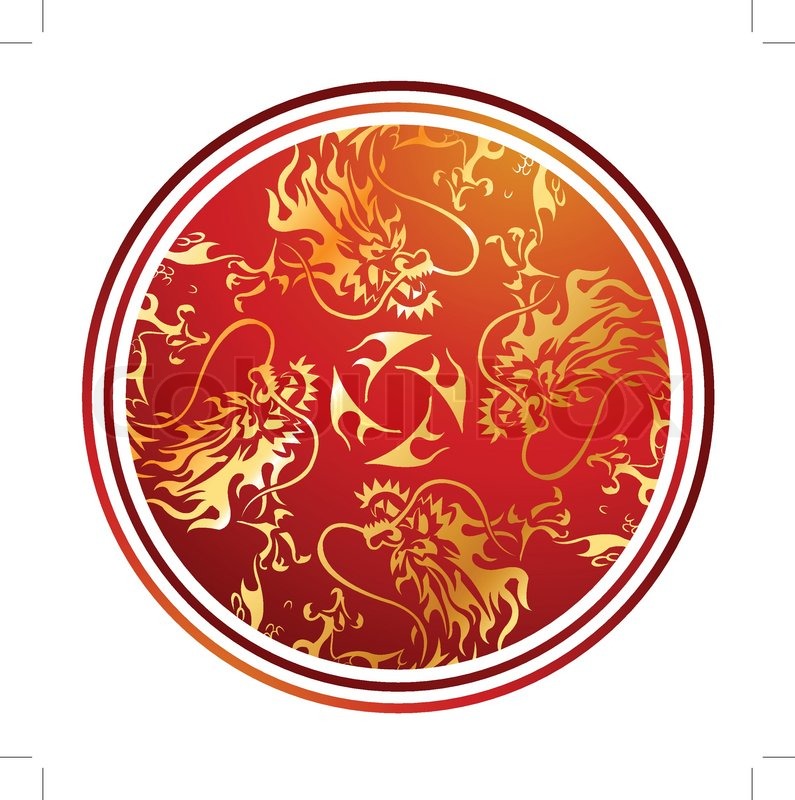Golden dragon | Stock vector | Colourbox
