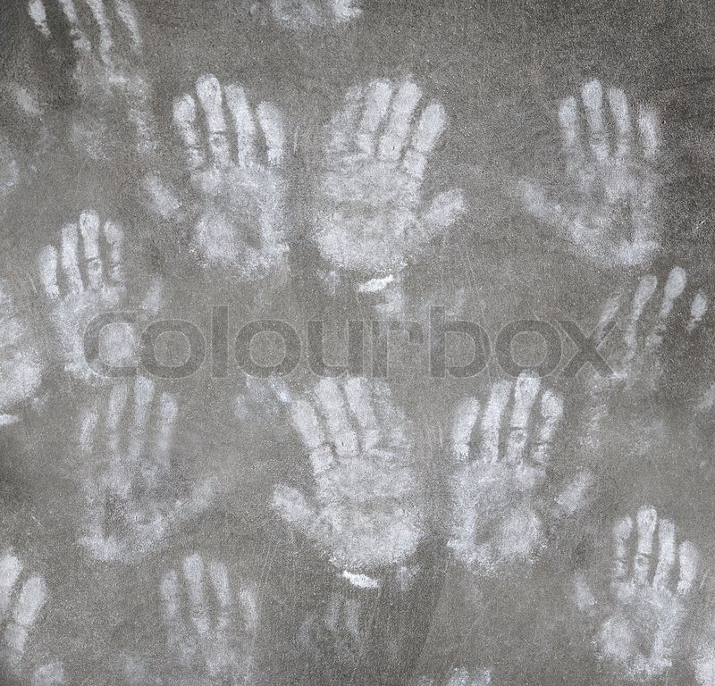 human handprint grеy background abstract people arms imprint