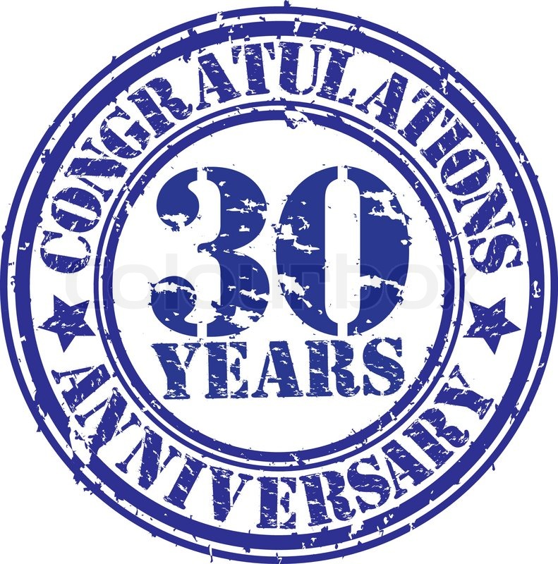 Cogratulations 30 years anniversary | Stock vector | Colourbox