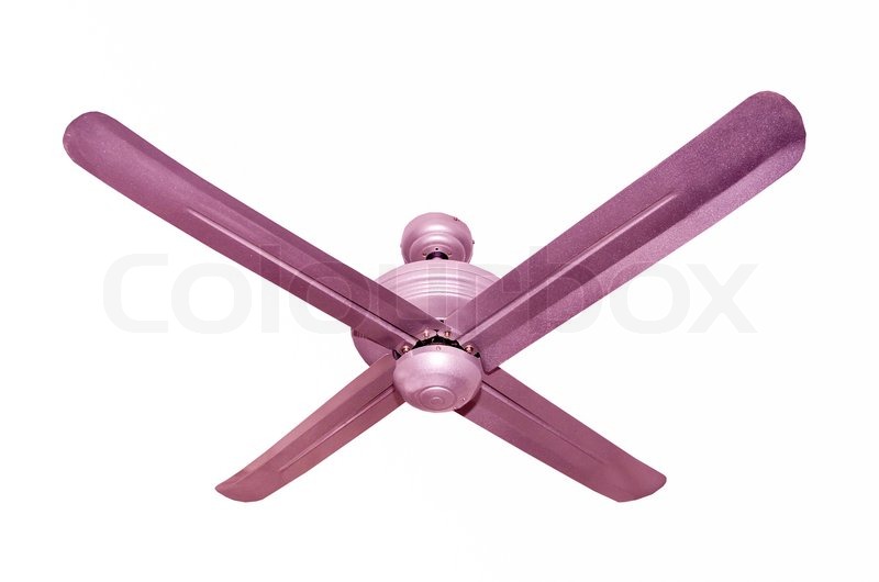 Three blades Ceiling fan isolated in a ... | Stock image | Colourbox