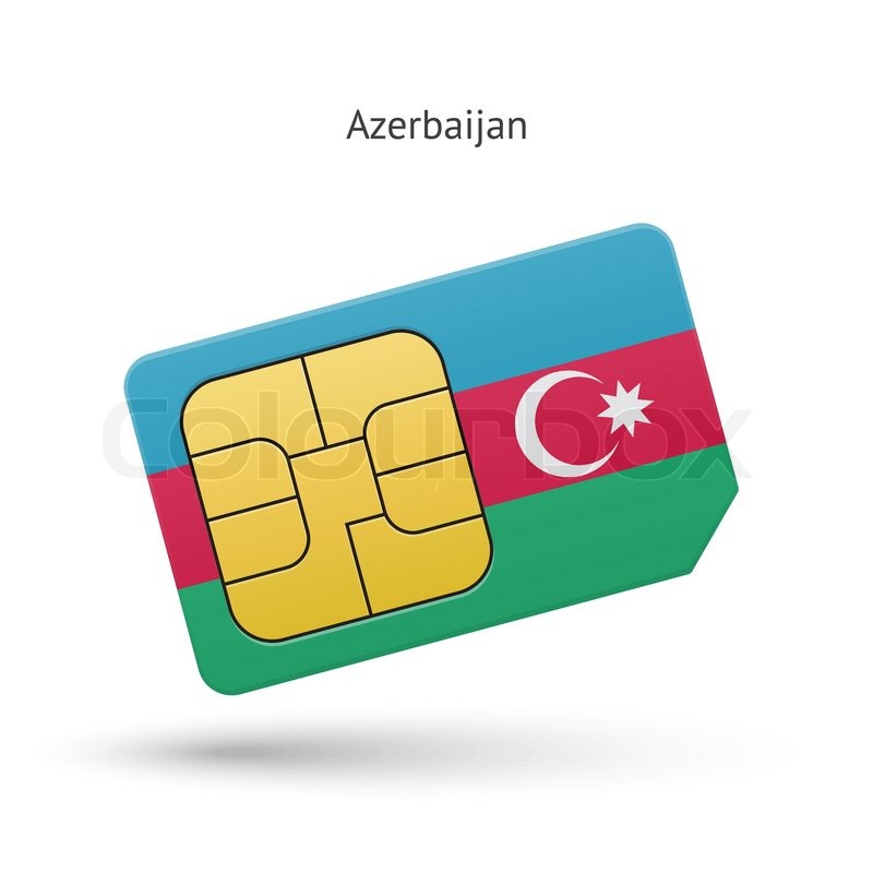 Azerbaijan mobile phone sim card with Stock vector Colourbox