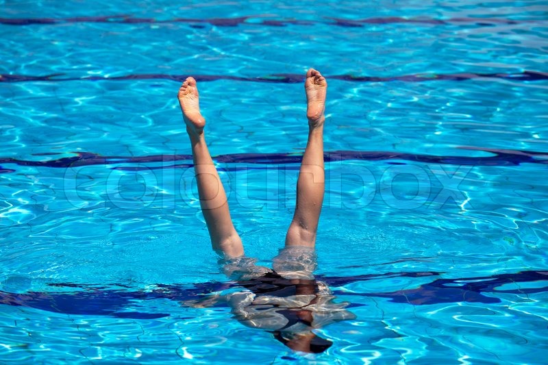 Synchronized swimmer legs movement Stock image Colourbox