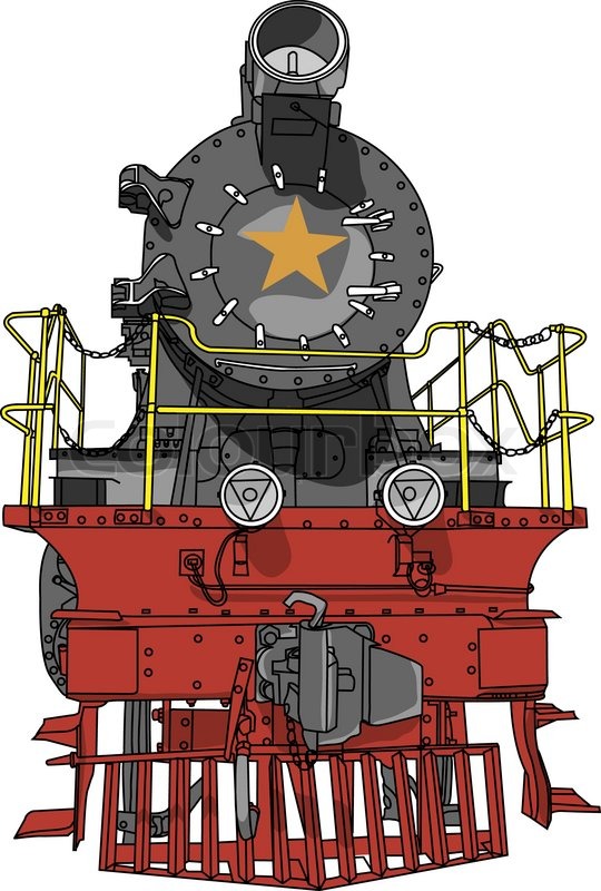 Vektor große schwarze Lokomotive | Stock-Vektor | Colourbox