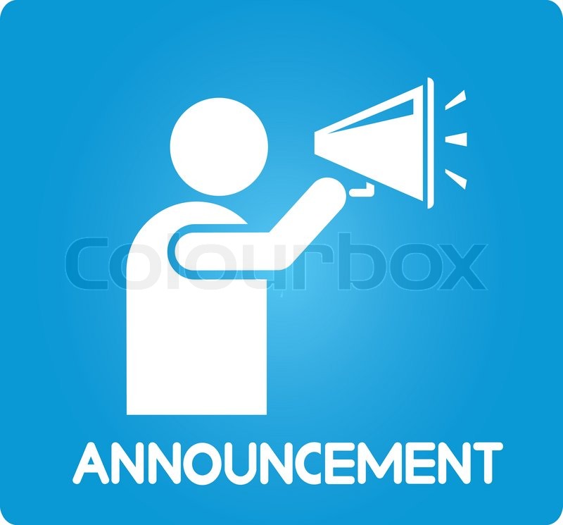 Announcement symbol Stock vector Colourbox