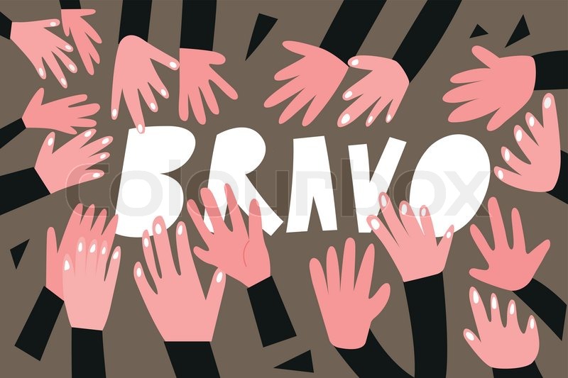 clapping hands applause simple vector illustration cartoon stock