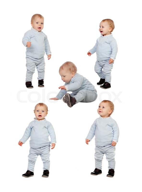 Sequenz Eines Babys Laufen Lernen Stock Bild Colourbox