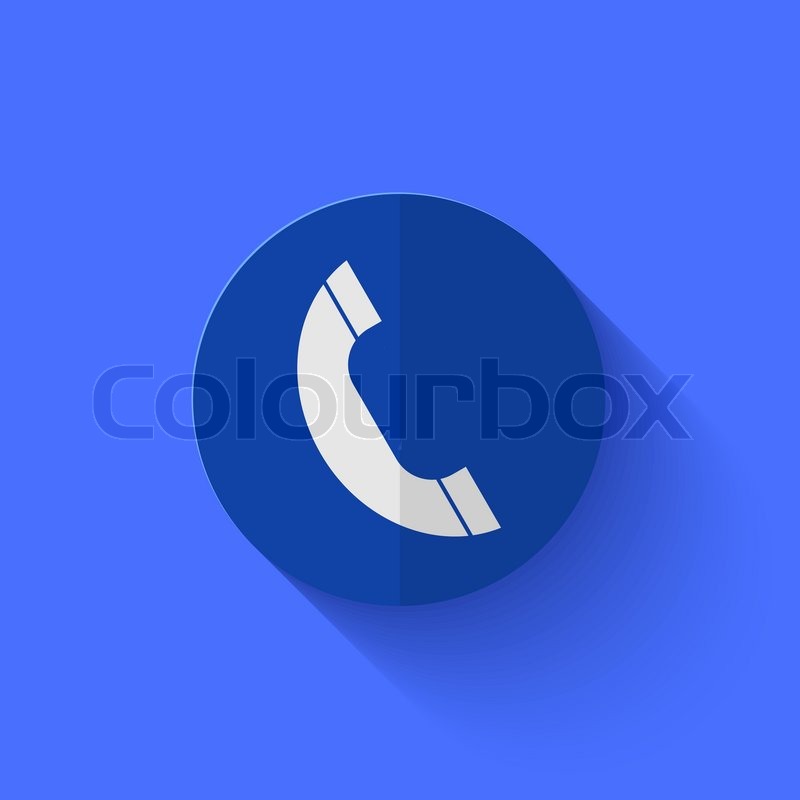 Vector modern flat blue circle icon. | Stock vector | Colourbox