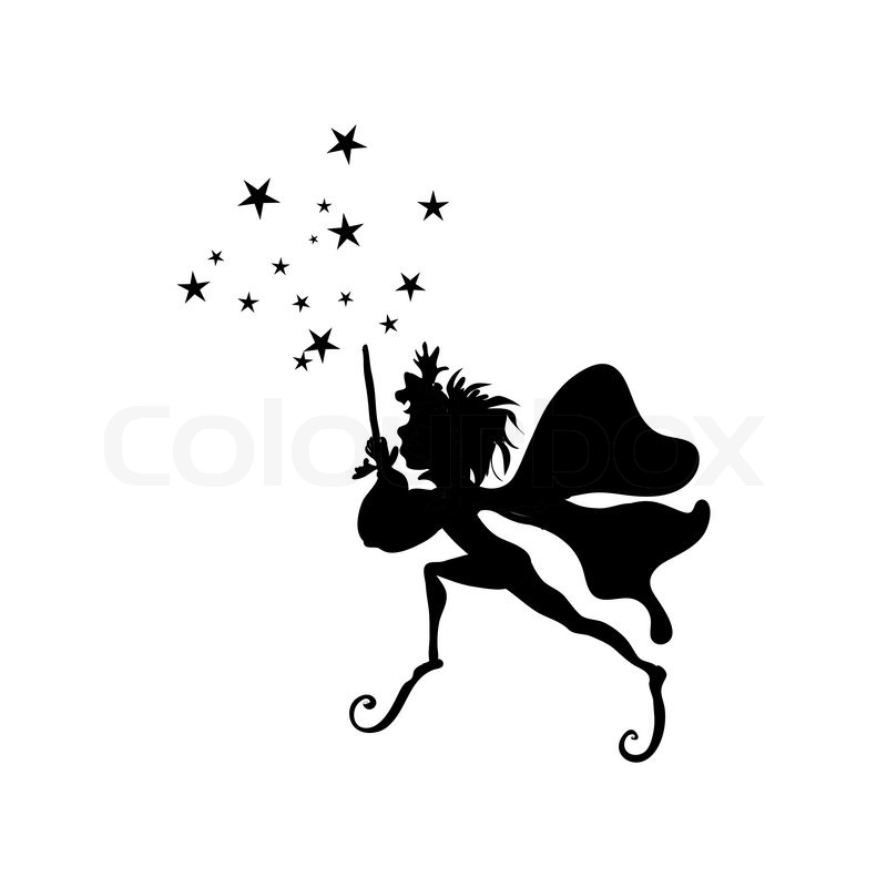 elf silhouette decal stock vector colourbox