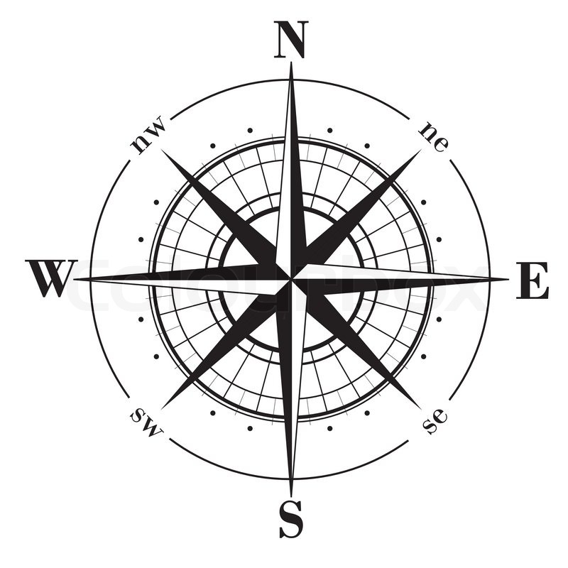 Simple Compass Rose Vector