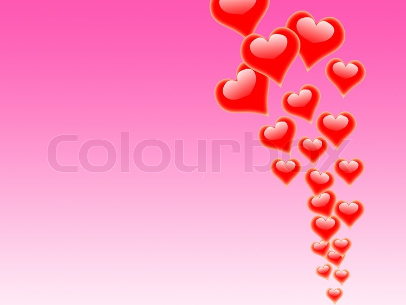 Hearts On Background Meaning Cheerful Stock Image Colourbox
