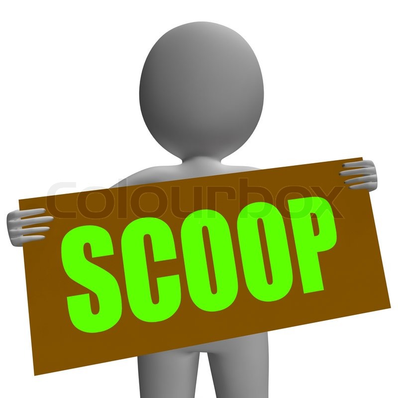 Scoop Sign Character Meaning Stock image Colourbox