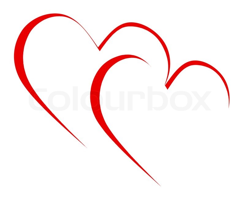 Intertwined Hearts Meaning Romanticism Stock image Colourbox