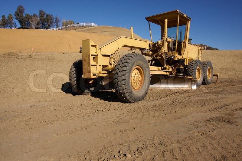 Tractor at a Construction Site and dirt Stock image Colourbox