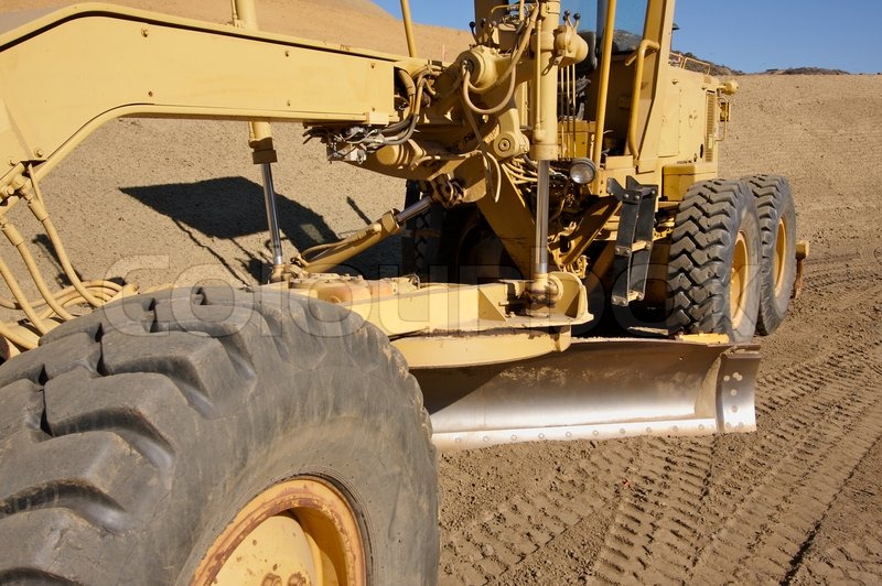 Tractor at a Construction Site and dirt Stock image Colourbox
