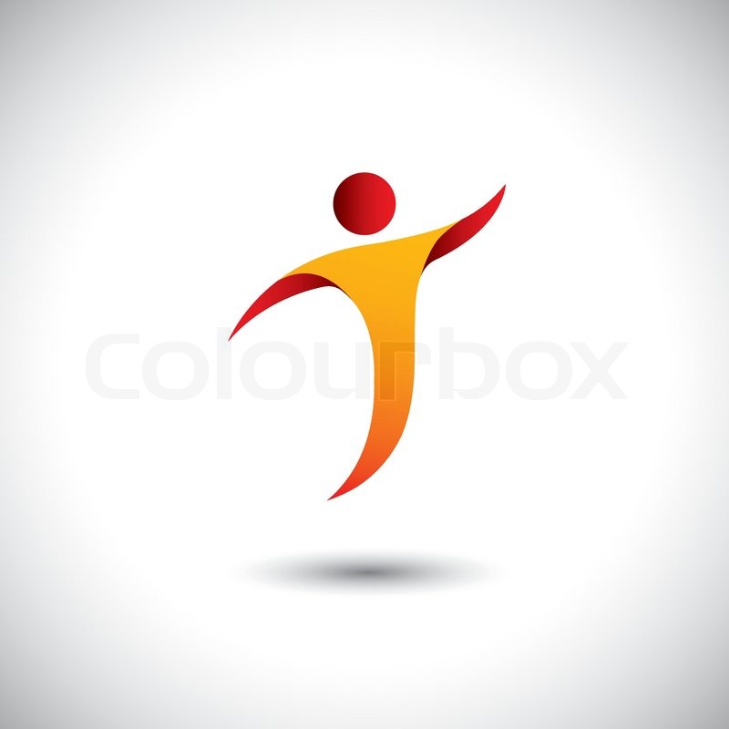 icon for activity like dance spin fly concept vector graphic