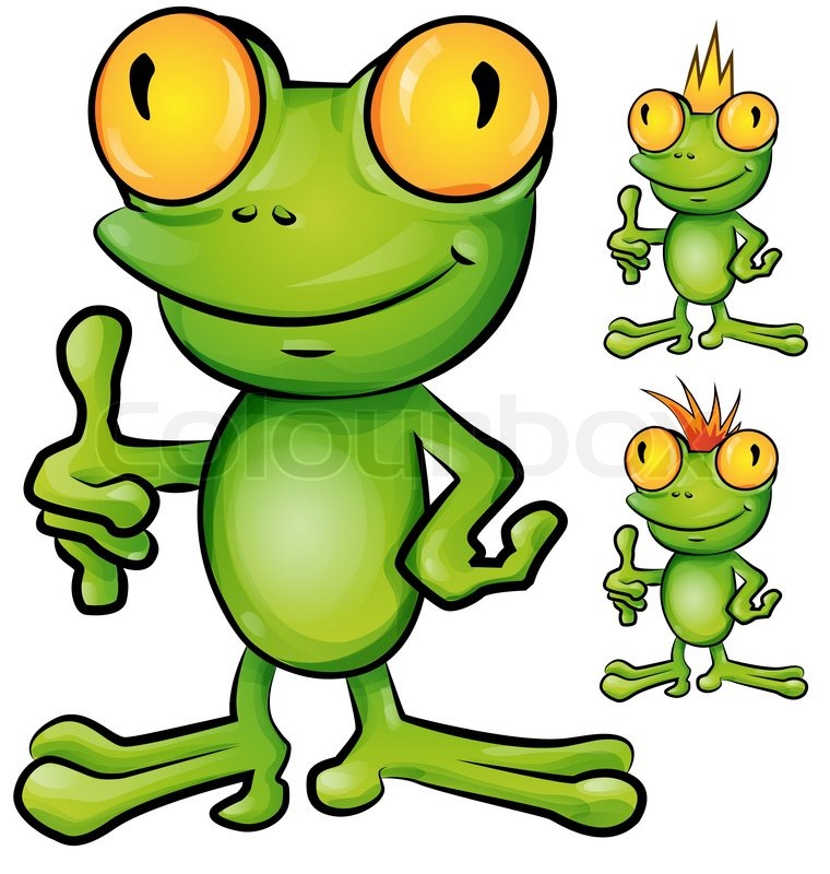Frog cartoon set Stock vector Colourbox