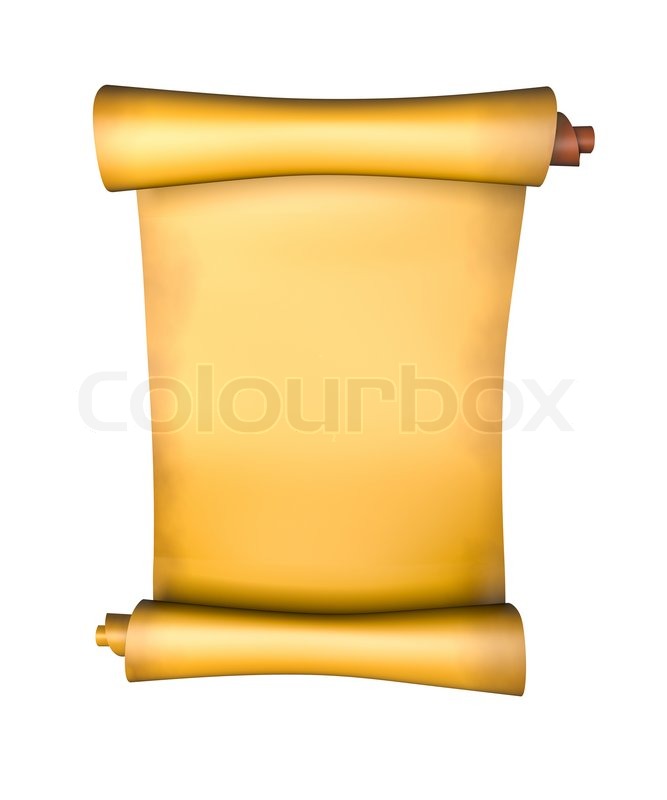 old parchment paper scroll 3d illustration stock photo colourbox